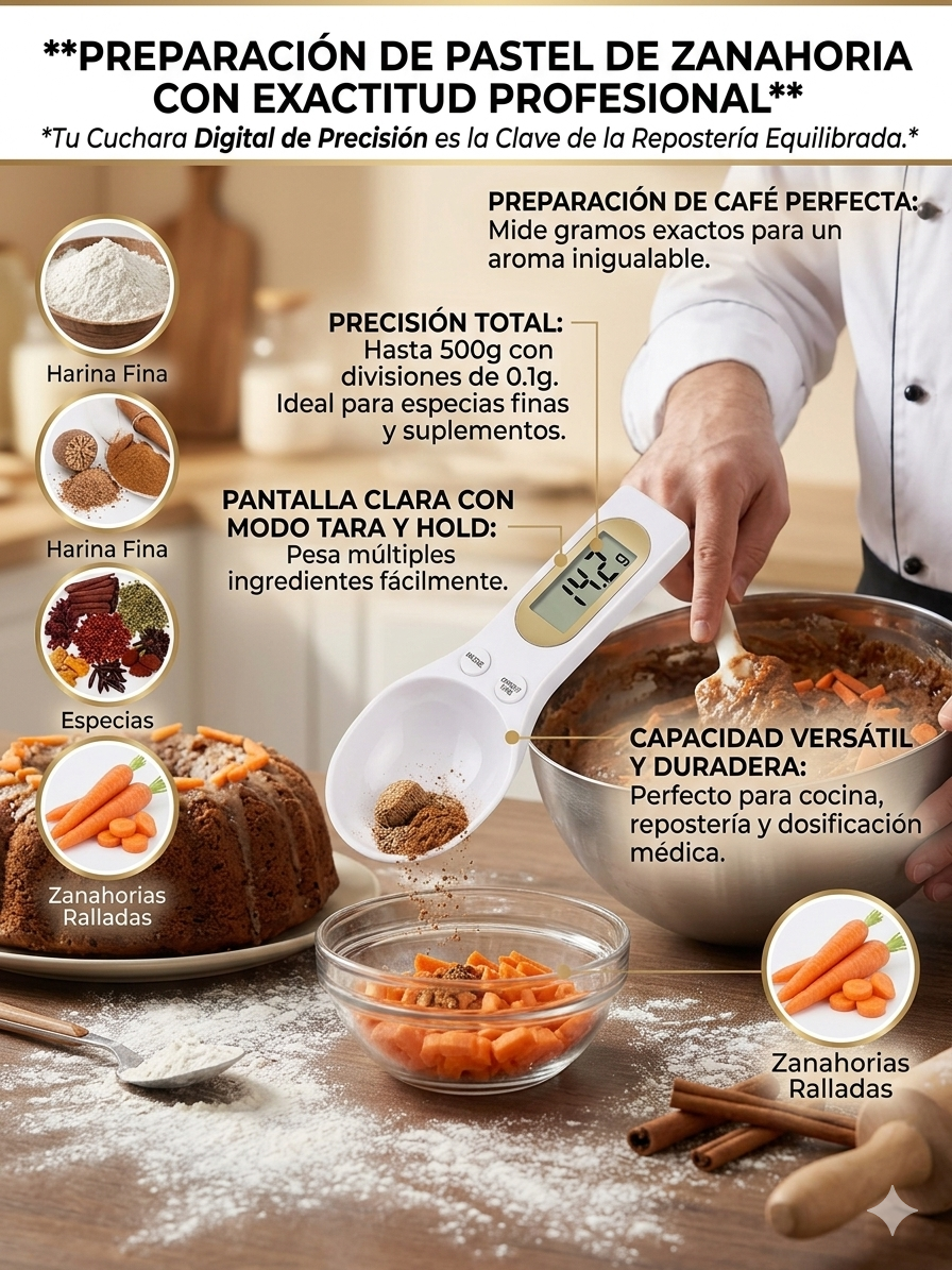 Cuchara medidora electrónica digital