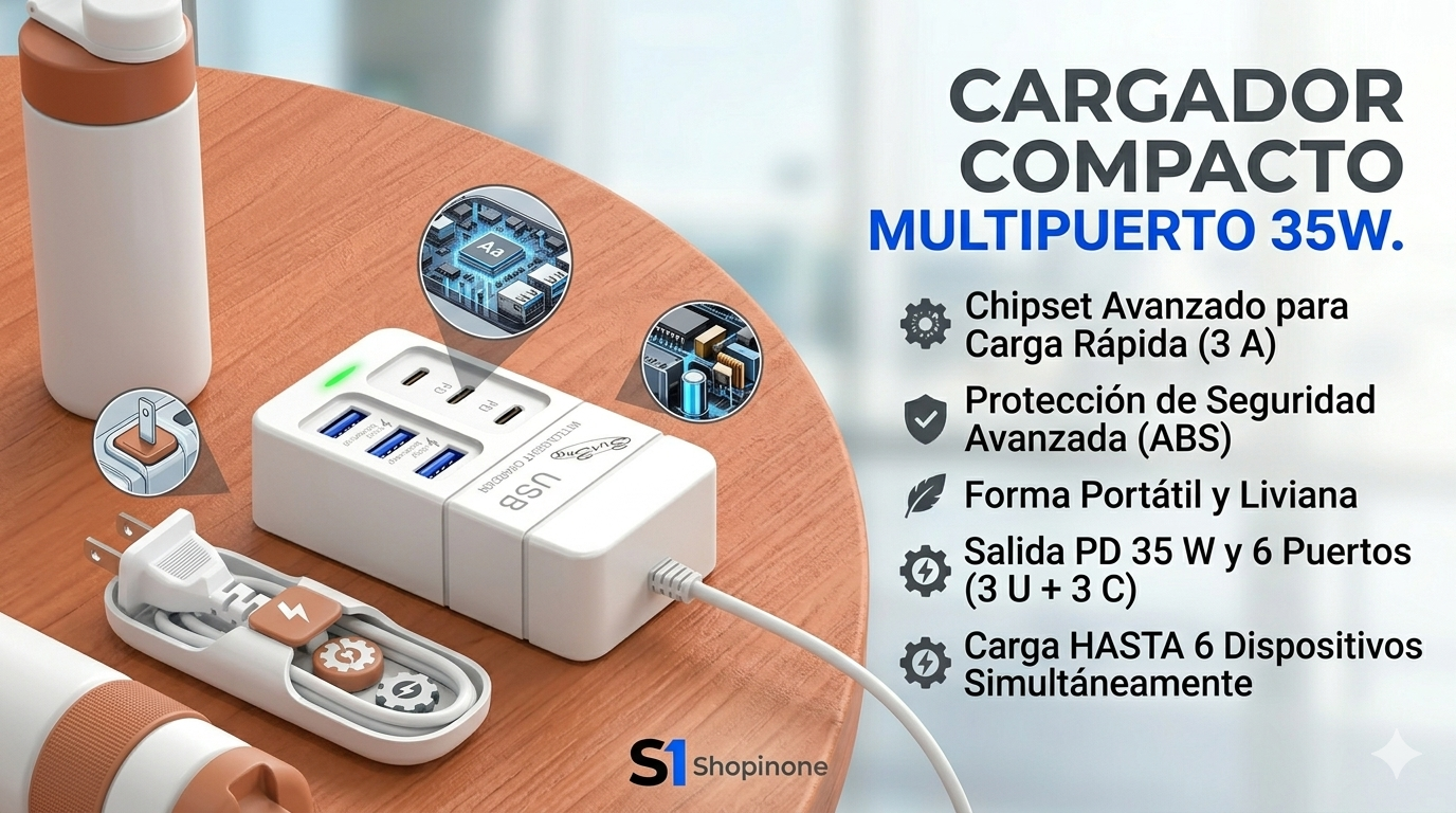 Cargador multipuerto USB - Hub de carga