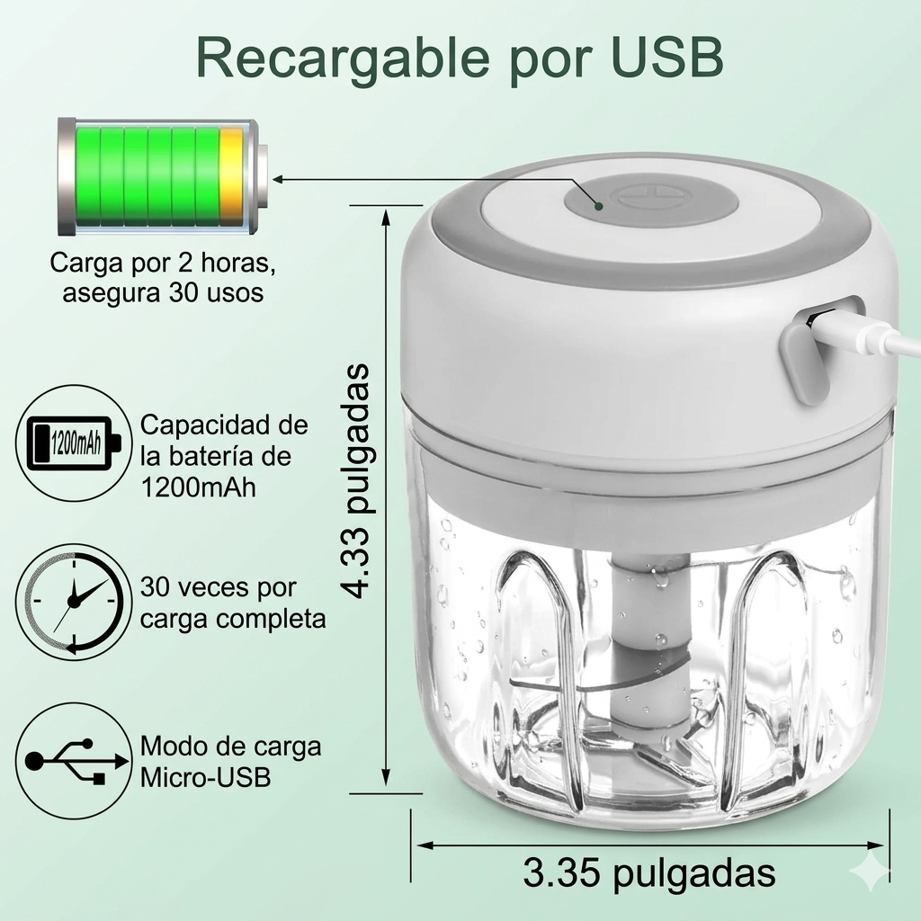 Mini Procesador De Alimentos Eléctrico P