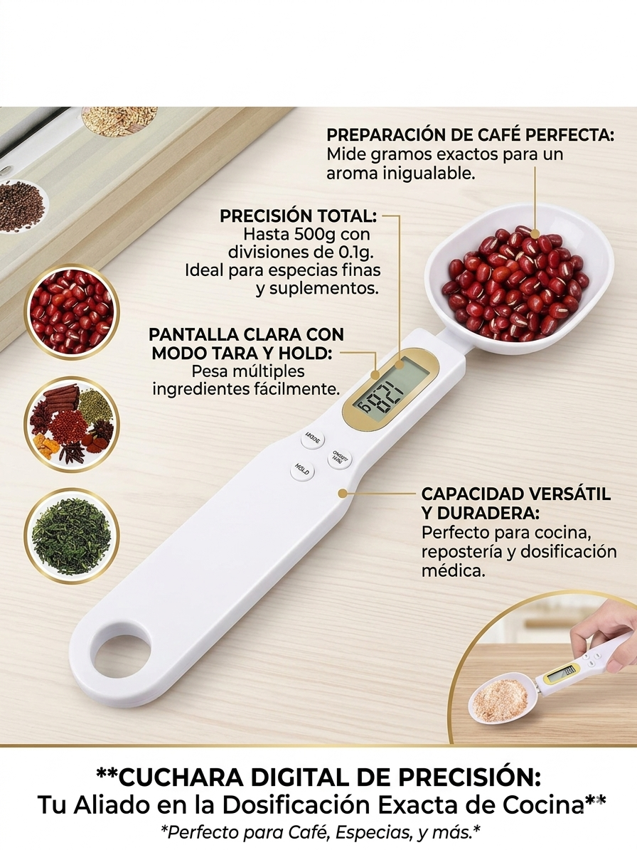 Cuchara medidora electrónica digital