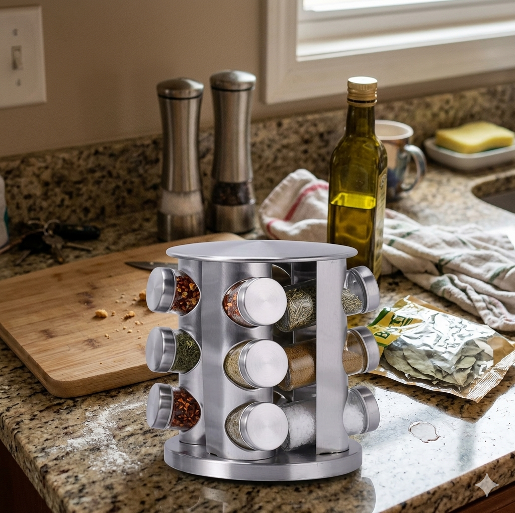 CONDIMENTERO GIRATORIO CON 12