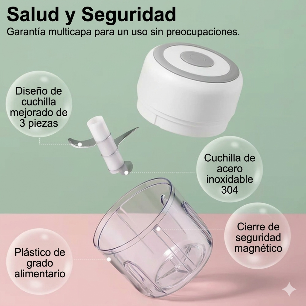 Mini Procesador De Alimentos Eléctrico P