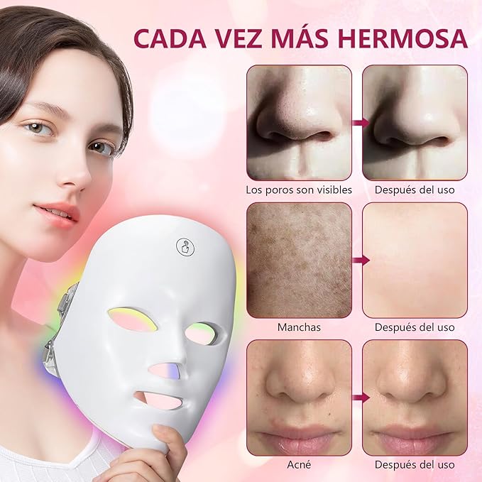 MASCARA CON LUZ LED FACIAL
